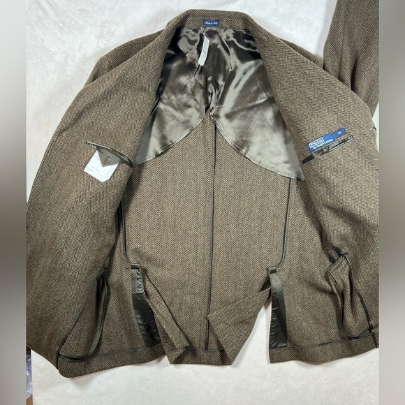NWT NOS Polo Ralph Lauren XL Made in Italy Harris Tweed 100% Wool Sports Coat - Picture 10 of 15